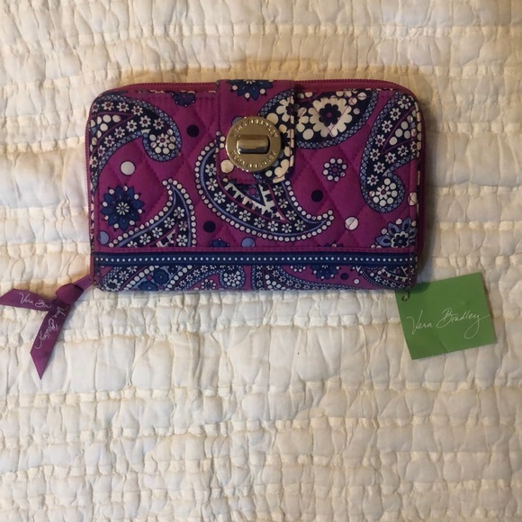 Vera Bradley Handbags - NWT Vera Bradley Boysenberry turn lock wallet